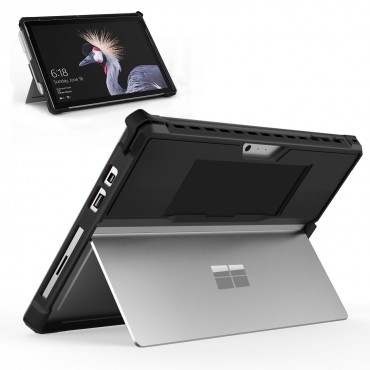 Microsoft Surface Pro 2017 - B - Tablet with Black Type Cover and STM Dux Cover